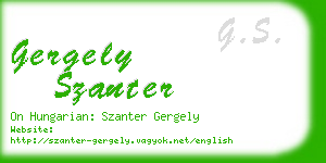 gergely szanter business card